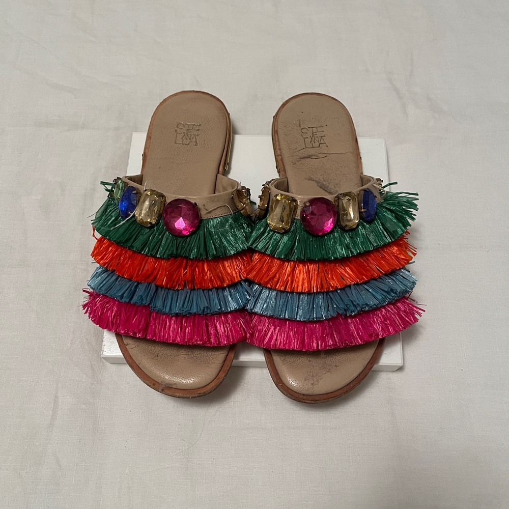 Stella Jean Raffia sandals
